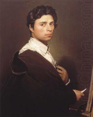 Jean Auguste Dominique Ingres Self-portrait at the Easel (mk04) china oil painting image